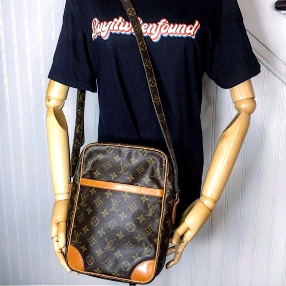 LOUIS VUITTON DANUBE MM Monogram Tote Crossbody Shoulder Strap Authentic SL873 - Picture 4 of 17